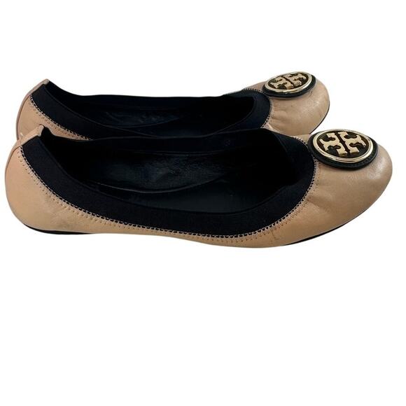 Tory Burch Caroline leather Ballet Slipper 9.5 Preowned - Picture 8 of 13